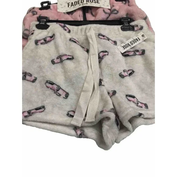 Fade Rose Women’s  Pajamas Shorts Size M Pink/ Ivory Color Intimate  Sleepwear - Picture 8 of 13
